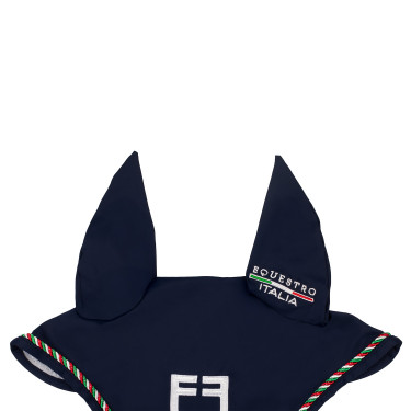 Touca Equestro x FISE com debrum com a bandeira italiana Blazer marinho Azul-marinho Touca Equestro x FISE com debrum com a bandeira italiana Blazer marinho Azul-marinho