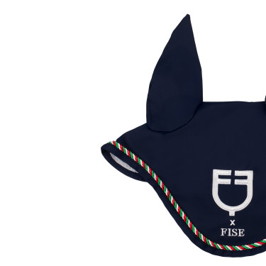 Touca Equestro x FISE com debrum com a bandeira italiana Blazer marinho Azul-marinho Touca Equestro x FISE com debrum com a bandeira italiana Blazer marinho Azul-marinho