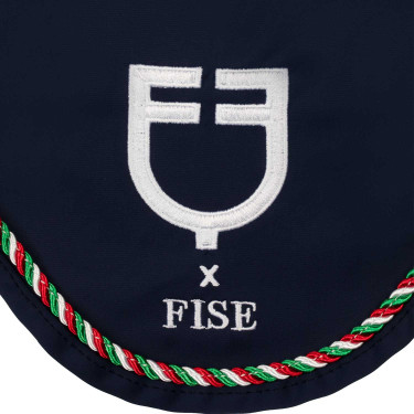 Touca Equestro x FISE com debrum com a bandeira italiana Blazer marinho Azul-marinho Touca Equestro x FISE com debrum com a bandeira italiana Blazer marinho Azul-marinho