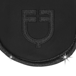 Touca Equestro Universe em tecido técnico com detalhes cintilantes Preto Touca Equestro Universe em tecido técnico com detalhes cintilantes Preto