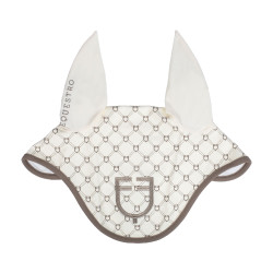 Touca Equestro com monograma estampado Branco antigo / nogueira Touca Equestro com monograma estampado Branco antigo / nogueira