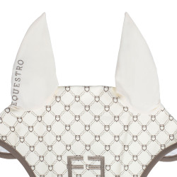 Touca Equestro com monograma estampado Branco antigo / nogueira Touca Equestro com monograma estampado Branco antigo / nogueira