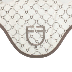 Touca Equestro com monograma estampado Branco antigo / nogueira Touca Equestro com monograma estampado Branco antigo / nogueira