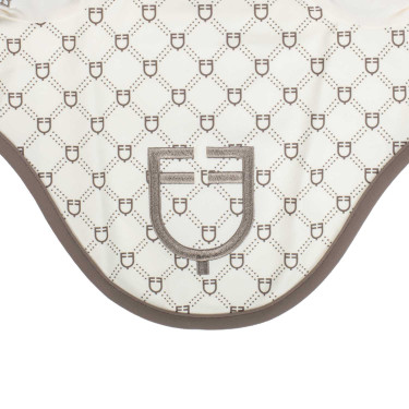 Touca Equestro com monograma estampado Branco antigo / nogueira Touca Equestro com monograma estampado Branco antigo / nogueira