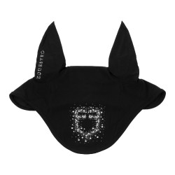Boné Equestro em tecido técnico com logótipo em strass Preto / preto Boné Equestro em tecido técnico com logótipo em strass Preto / preto