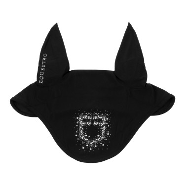 Boné Equestro em tecido técnico com logótipo em strass Preto / preto Boné Equestro em tecido técnico com logótipo em strass Preto / preto