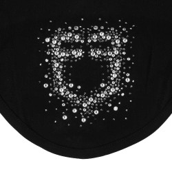 Boné Equestro em tecido técnico com logótipo em strass Preto / preto Boné Equestro em tecido técnico com logótipo em strass Preto / preto