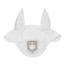 Boné Equestro em tecido técnico com logótipo em strass Branco Boné Equestro em tecido técnico com logótipo em strass Branco