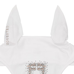 Boné Equestro em tecido técnico com logótipo em strass Branco Boné Equestro em tecido técnico com logótipo em strass Branco