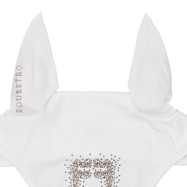 Boné Equestro em tecido técnico com logótipo em strass Branco Boné Equestro em tecido técnico com logótipo em strass Branco