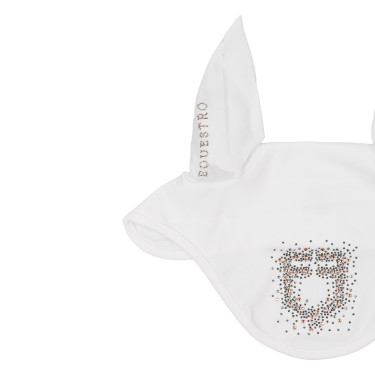 Boné Equestro em tecido técnico com logótipo em strass Branco Boné Equestro em tecido técnico com logótipo em strass Branco