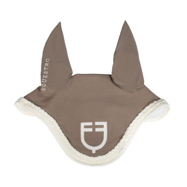 Touca Equestro com cordão trançado Nogueira / branco antigo Castanho Touca Equestro com cordão trançado Nogueira / branco antigo Castanho