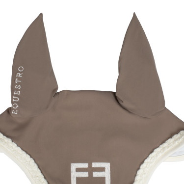 Touca Equestro com cordão trançado Nogueira / branco antigo Castanho Touca Equestro com cordão trançado Nogueira / branco antigo Castanho