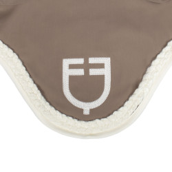 Touca Equestro com cordão trançado Nogueira / branco antigo Castanho Touca Equestro com cordão trançado Nogueira / branco antigo Castanho