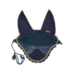Boné para cavalo Derby em algodão Marinho / dourado / marinho Azul-marinho