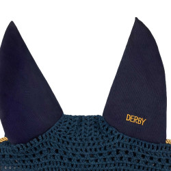 Boné para cavalo Derby em algodão Marinho / dourado / marinho Azul-marinho