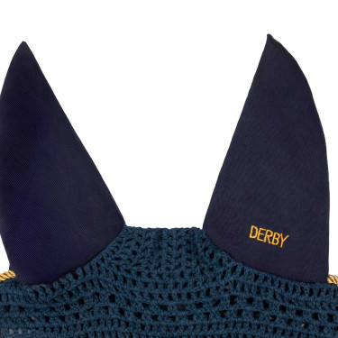 Boné para cavalo Derby em algodão Marinho / dourado / marinho Azul-marinho