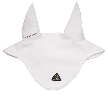 Boné antimoscas Acavallo Sublime em spandex com patch de logótipo em silicone Branco Boné antimoscas Acavallo Sublime em spandex com patch de logótipo em silicone Branco