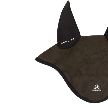 Boné anti-moscas Acavallo Sublime em malha Louvre com patch de logótipo em silicone Castanho