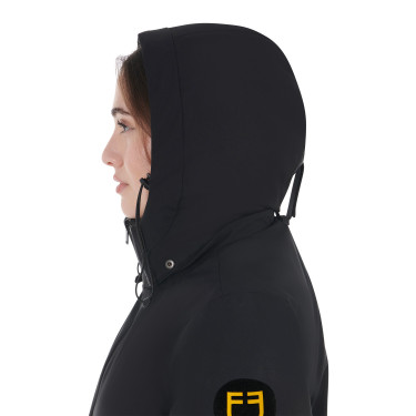 Casaco comprido feminino Equestro repelente à água e corta-vento Preto Casaco comprido feminino Equestro repelente à água e corta-vento Preto