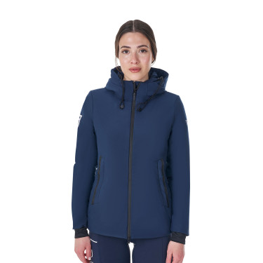 Blusão impermeável feminino Equestro x FISE Blazer marinho Azul-marinho