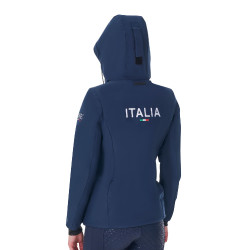 Blusão impermeável feminino Equestro x FISE Blazer marinho Azul-marinho