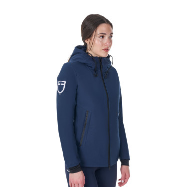 Blusão impermeável feminino Equestro x FISE Blazer marinho Azul-marinho