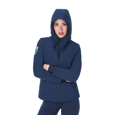 Blusão impermeável feminino Equestro x FISE Blazer marinho Azul-marinho