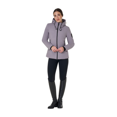 Blusão Equestro feminino repelente à água e corta-vento Cinza gelado Cinzento
