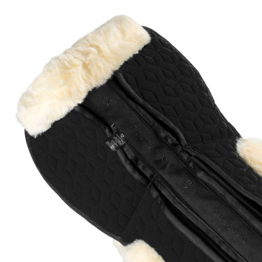 Amortecedor Equestro em elastano com bolsos e forro em pele de carneiro Preto / natural