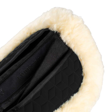 Amortecedor Equestro em elastano com bolsos e forro em pele de carneiro Preto / natural