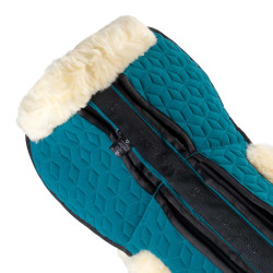 Amortecedor Equestro em elastano com bolsos e forro em pele de carneiro Petróleo / natural Azul Amortecedor Equestro em elastano com bolsos e forro em pele de carneiro Petróleo / natural Azul