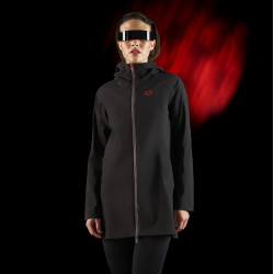 Casaco longo impermeável feminino Equestro Ridertechnology Preto Casaco longo impermeável feminino Equestro Ridertechnology Preto