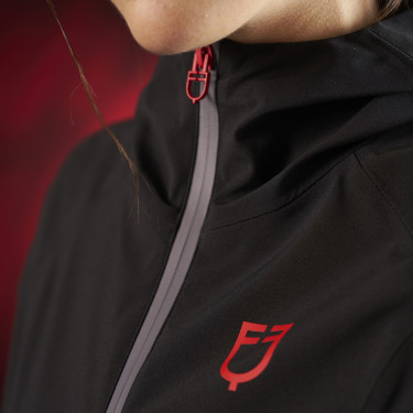 Casaco longo impermeável feminino Equestro Ridertechnology Preto Casaco longo impermeável feminino Equestro Ridertechnology Preto