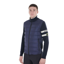Casaco Equestro masculino em nylon e malha com zíper Blazer marinho Azul-marinho
