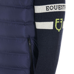Casaco Equestro masculino em nylon e malha com zíper Blazer marinho Azul-marinho