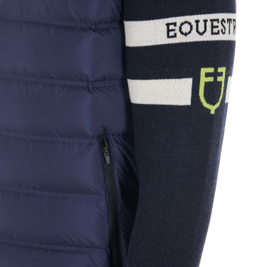Casaco Equestro masculino em nylon e malha com zíper Blazer marinho Azul-marinho