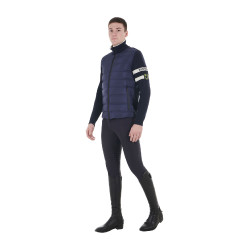 Casaco Equestro masculino em nylon e malha com zíper Blazer marinho Azul-marinho