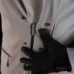 Casaco de competição masculino Equestro Ridertechnology com costuras termo-seladas Pássaro zombeteiro Cinzento Casaco de competição masculino Equestro Ridertechnology com costuras termo-seladas Pássaro zombeteiro Cinzento