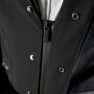 Casaco de competição masculino Equestro Ridertechnology com costuras termo-seladas Preto
