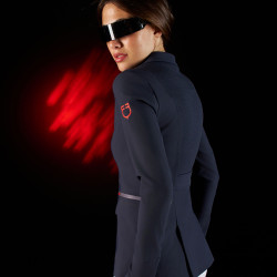 Casaco de competição feminino Equestro Ridertechnology com costuras termo-seladas Marinho Azul-marinho Casaco de competição feminino Equestro Ridertechnology com costuras termo-seladas Marinho Azul-marinho