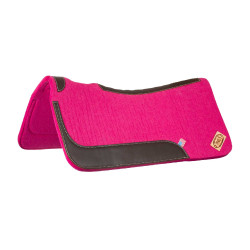Almofada de sela western em feltro com inserções de couro 32"x32" Pool's Fúcsia Rosa Almofada de sela western em feltro com inserções de couro 32"x32" Pool's Fúcsia Rosa