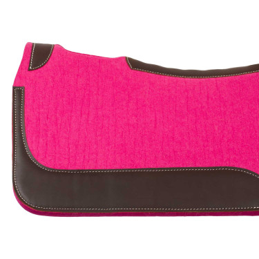 Almofada de sela western em feltro com inserções de couro 32"x32" Pool's Fúcsia Rosa Almofada de sela western em feltro com inserções de couro 32"x32" Pool's Fúcsia Rosa
