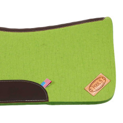 Almofada de sela western em feltro com inserções de couro 32"x32" Pool's Limão Amarelo