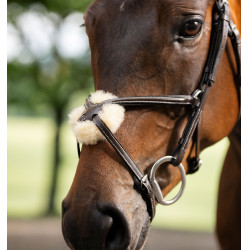 Bridle Grackle em forma de 8 Horseware muserola cruzada Castanho