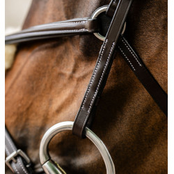 Bridle Grackle em forma de 8 Horseware muserola cruzada Castanho