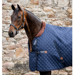 Manta de box Signature 200g Horseware Azul-marinho / castanho / prateado