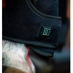 Guêtres de terapia Horseware com luzes LED vermelhas Preto / preto