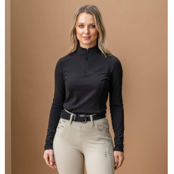 T-shirt de treino Horseware AA Alize inverno mulher Preto