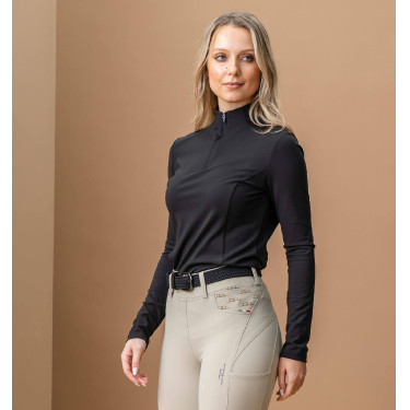 T-shirt de treino Horseware AA Alize inverno mulher Preto